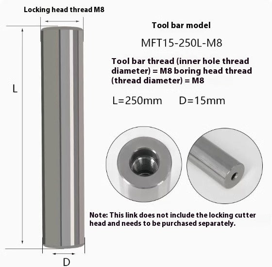 6034 MFT tungsten steel anti-vibration cutter shank lock tooth cutter shank high precision end milling cutter shank monolithic alloy interchangeable carbide head Shandong Denso Pricision Tools Co.,Ltd.